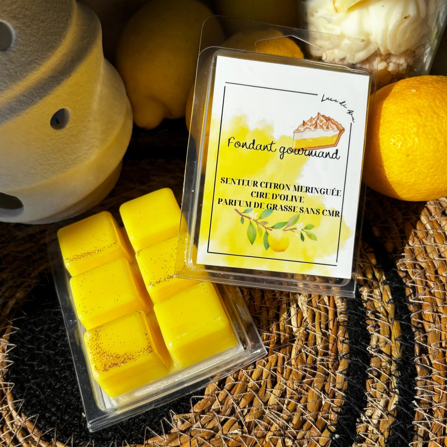 Fondant citron meringué provence cire olive